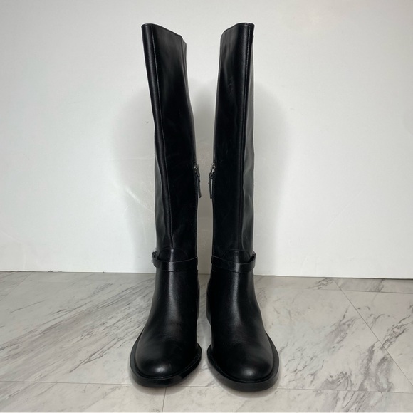 New! Linea Paolo Kamile Black Wide Calf Riding Boot 6M - Picture 2 of 15